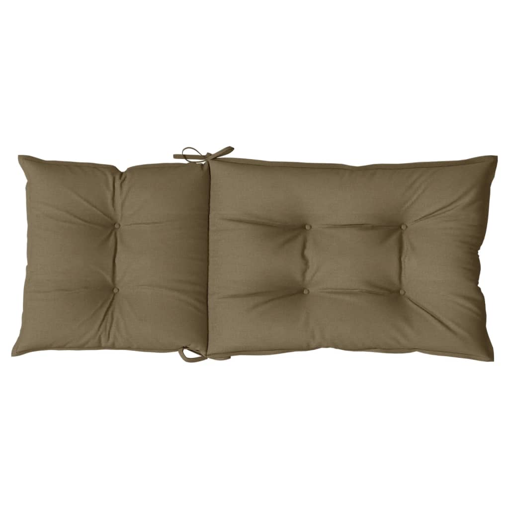 Cuscini Sedia Schiena Alta 4 Tortora Mélange 120x50x7 Tessuto | homemem39
