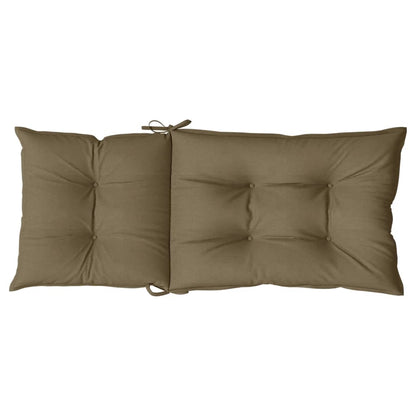 Cuscini Sedia Schiena Alta 4 Tortora Mélange 120x50x7 Tessuto | homemem39