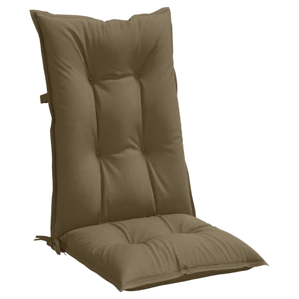 Cuscini Sedia Schiena Alta 6 Tortora Mélange 120x50x7 Tessuto | homemem39