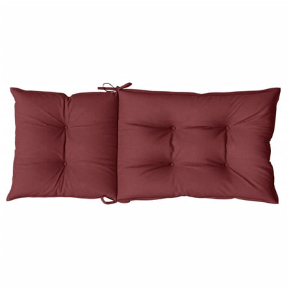 Cuscini Sedia Schiena Alta 2 Rosso Vino Mélange 120x50x7 cm | homemem39