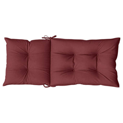 Cuscini Sedia Schiena Alta 4 Rosso Vino Mélange 120x50x7 cm | homemem39