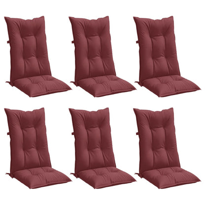 Cuscini Sedia Schiena Alta 2 Rosso Vino Mélange 120x50x7 cm | homemem39