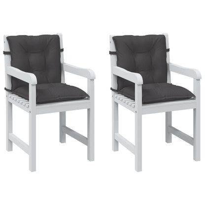 Cuscini Sedia Schiena Bassa 2 pz Antracite Mélange 100x50x7 cm | homemem39