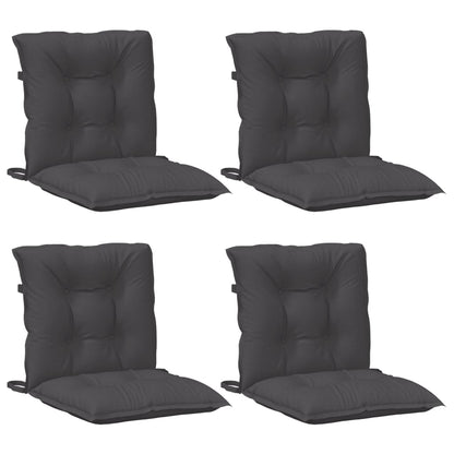 Cuscini Sedia Schiena Bassa 4 pz Antracite Mélange 100x50x7 cm | homemem39