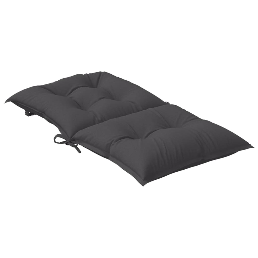 Cuscini Sedia Schiena Bassa 4 pz Antracite Mélange 100x50x7 cm | homemem39