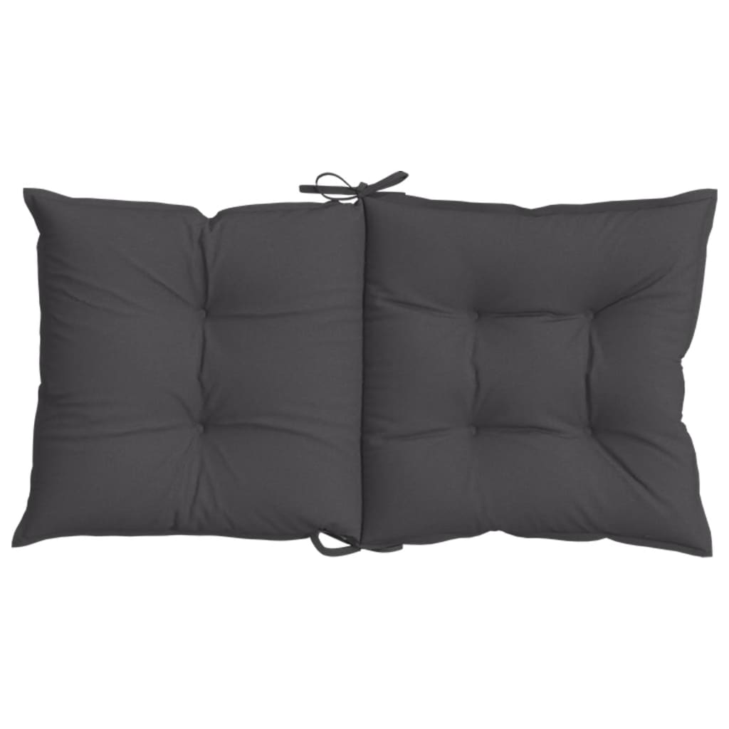 Cuscini Sedia Schiena Bassa 4 pz Antracite Mélange 100x50x7 cm | homemem39