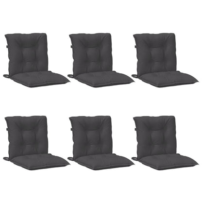 Cuscini Sedia Schiena Bassa 6 pz Antracite Mélange 100x50x7 cm | homemem39