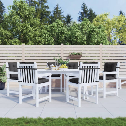 Cuscini Sedia Schiena Bassa 6 pz Antracite Mélange 100x50x7 cm | homemem39