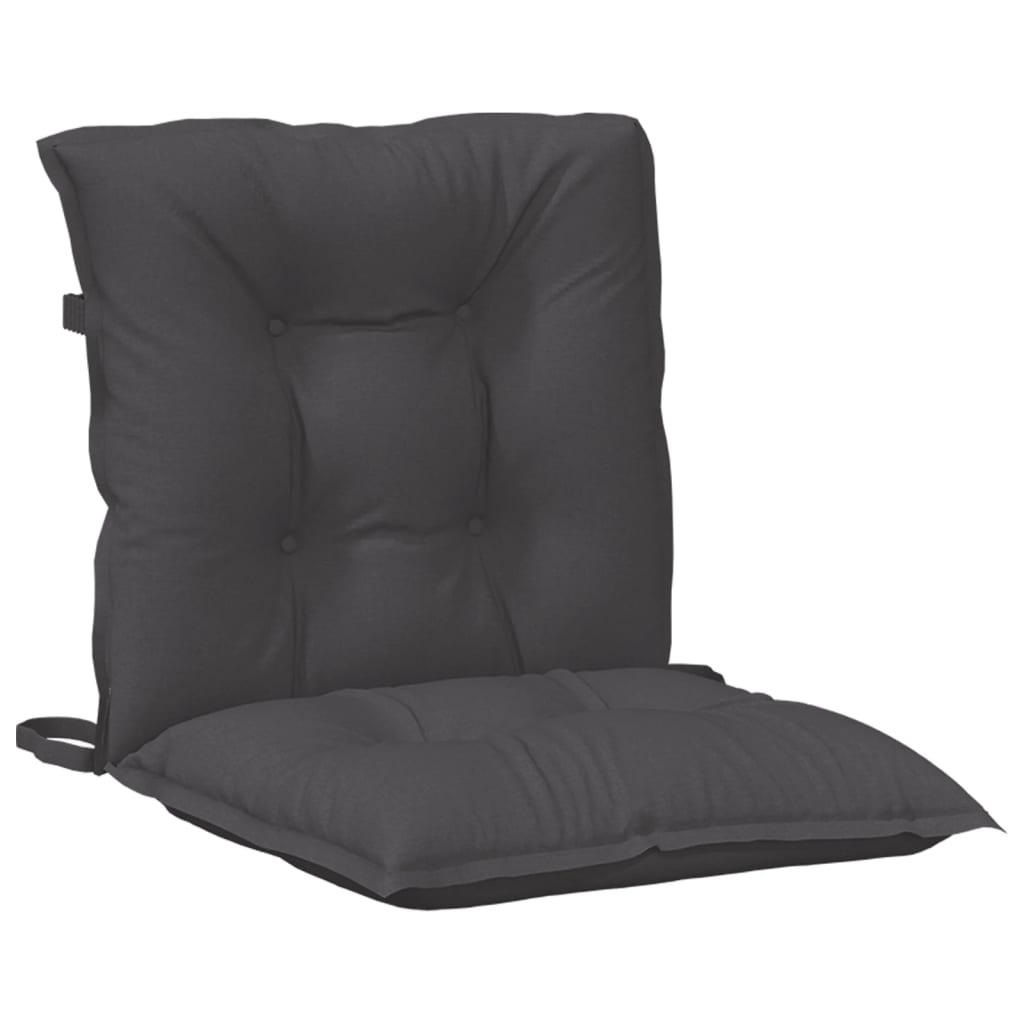 Cuscini Sedia Schiena Bassa 6 pz Antracite Mélange 100x50x7 cm | homemem39