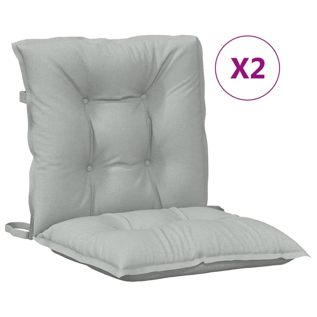 Cuscini Sedia Schiena Bassa 4 pz Grigio Mélange 100x50x7 cm | homemem39