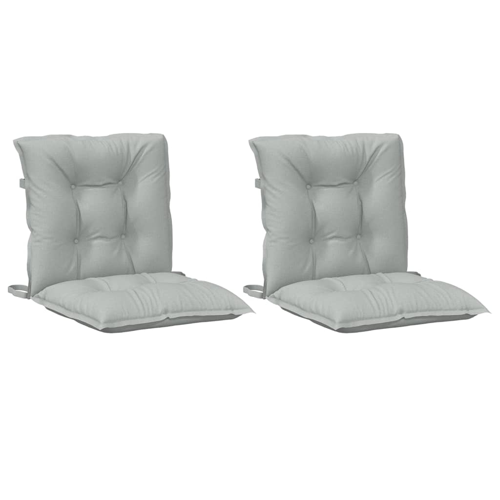 Cuscini Sedia Schiena Bassa 4 pz Grigio Mélange 100x50x7 cm | homemem39