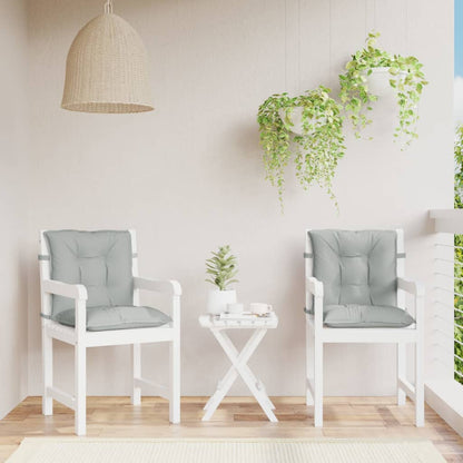 Cuscini Sedia Schiena Bassa 4 pz Grigio Mélange 100x50x7 cm | homemem39