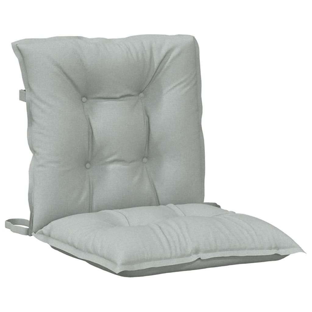 Cuscini Sedia Schiena Bassa 4 pz Grigio Mélange 100x50x7 cm | homemem39