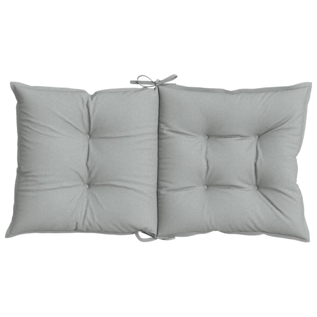 Cuscini Sedia Schiena Bassa 4 pz Grigio Mélange 100x50x7 cm | homemem39