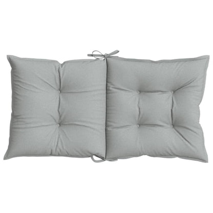 Cuscini Sedia Schiena Bassa 4 pz Grigio Mélange 100x50x7 cm | homemem39