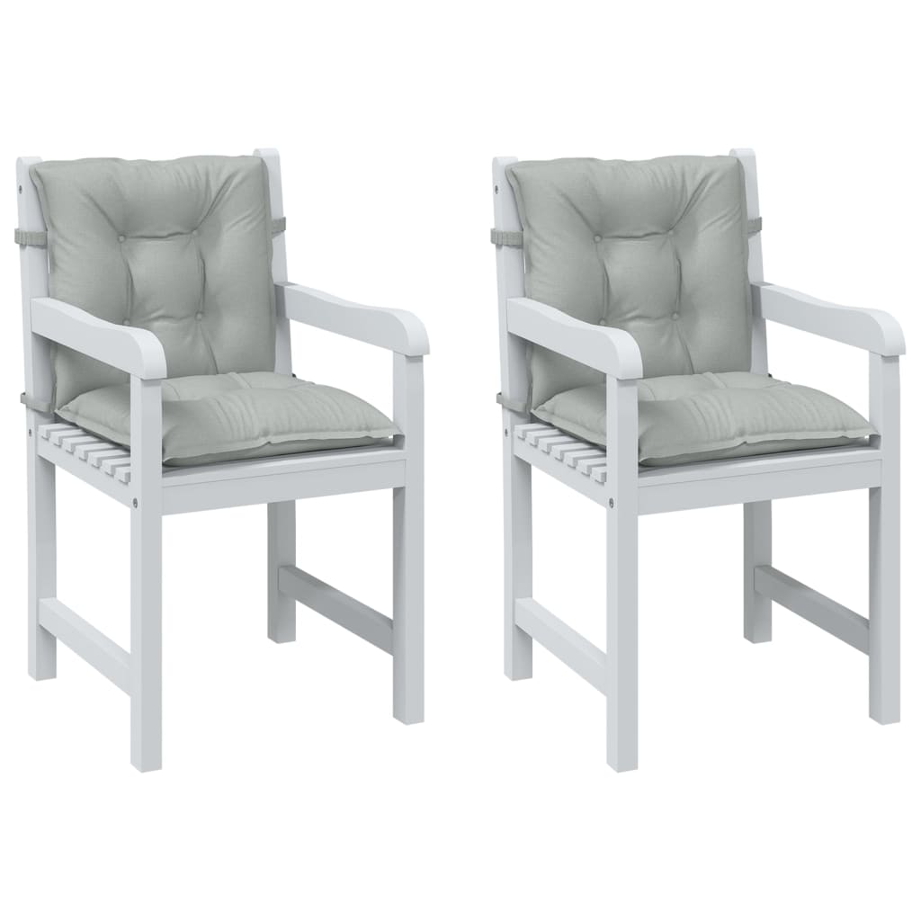 Cuscini Sedia Schiena Bassa 4 pz Grigio Mélange 100x50x7 cm | homemem39