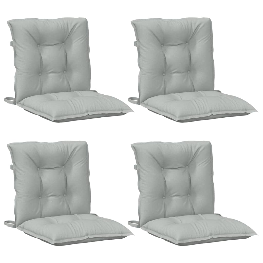 Cuscini Sedia Schiena Bassa 4 pz Grigio Mélange 100x50x7 cm | homemem39