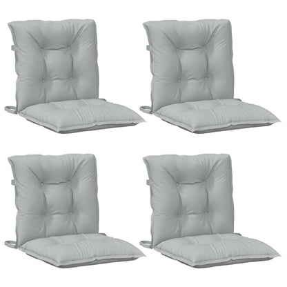 Cuscini Sedia Schiena Bassa 4 pz Grigio Mélange 100x50x7 cm | homemem39