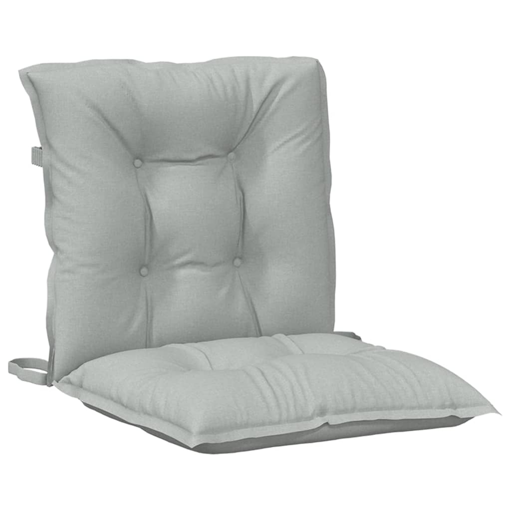 Cuscini Sedia Schiena Bassa 4 pz Grigio Mélange 100x50x7 cm | homemem39