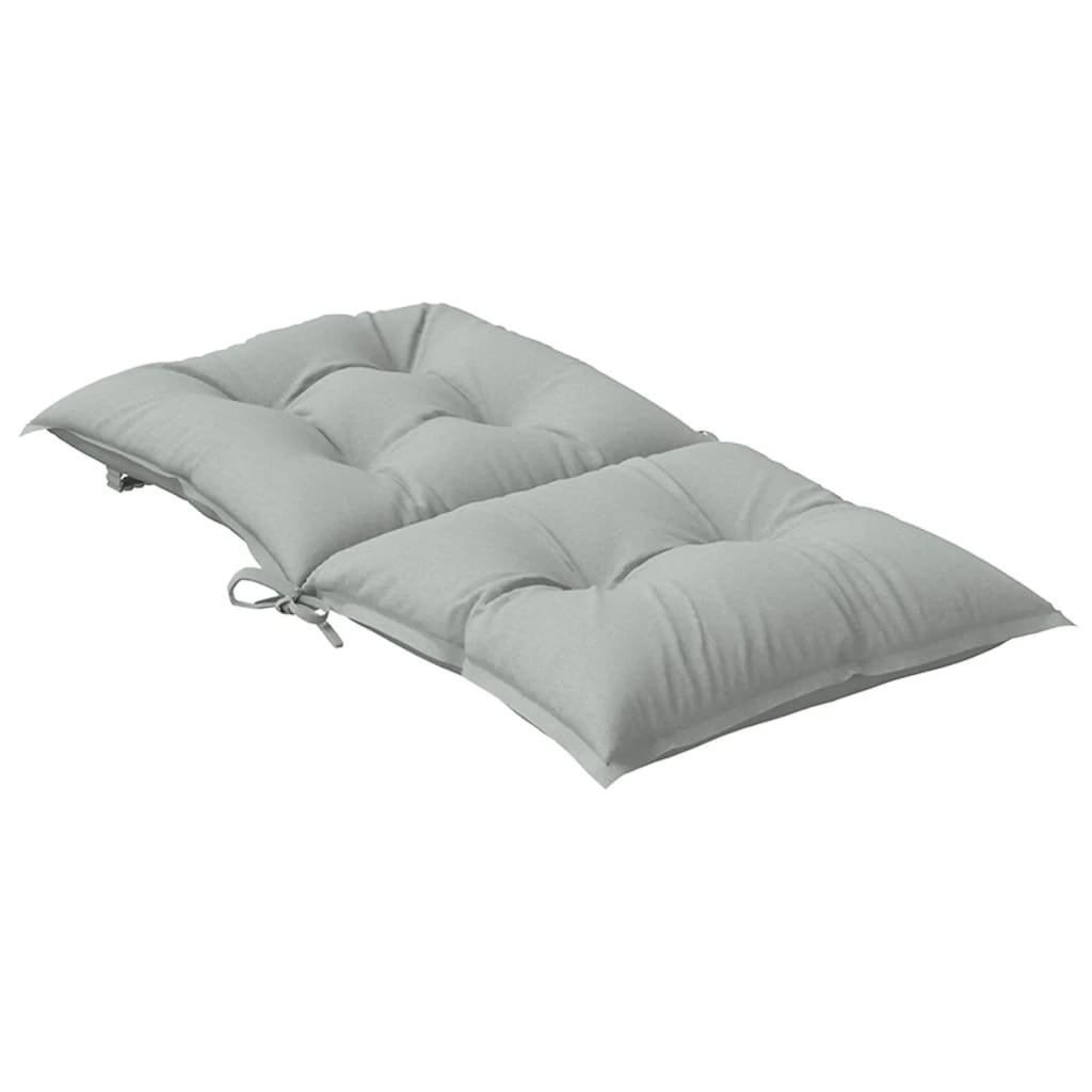 Cuscini Sedia Schiena Bassa 4 pz Grigio Mélange 100x50x7 cm | homemem39