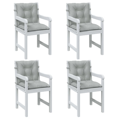 Cuscini Sedia Schiena Bassa 4 pz Grigio Mélange 100x50x7 cm | homemem39