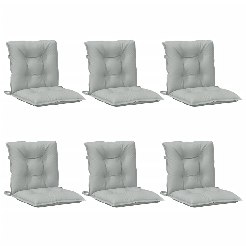 Cuscini Sedia Schiena Bassa 4 pz Grigio Mélange 100x50x7 cm | homemem39