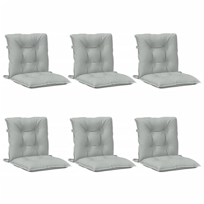 Cuscini Sedia Schiena Bassa 4 pz Grigio Mélange 100x50x7 cm | homemem39
