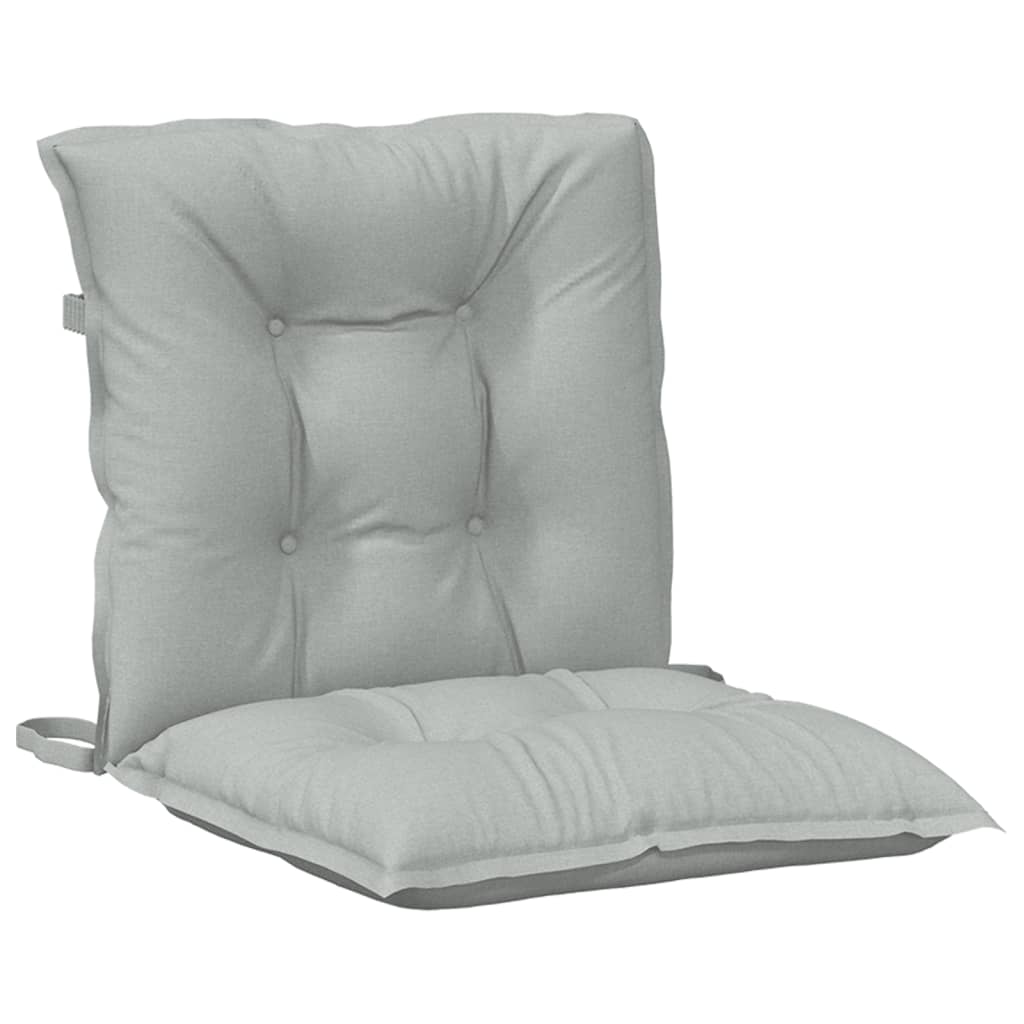 Cuscini Sedia Schiena Bassa 4 pz Grigio Mélange 100x50x7 cm | homemem39