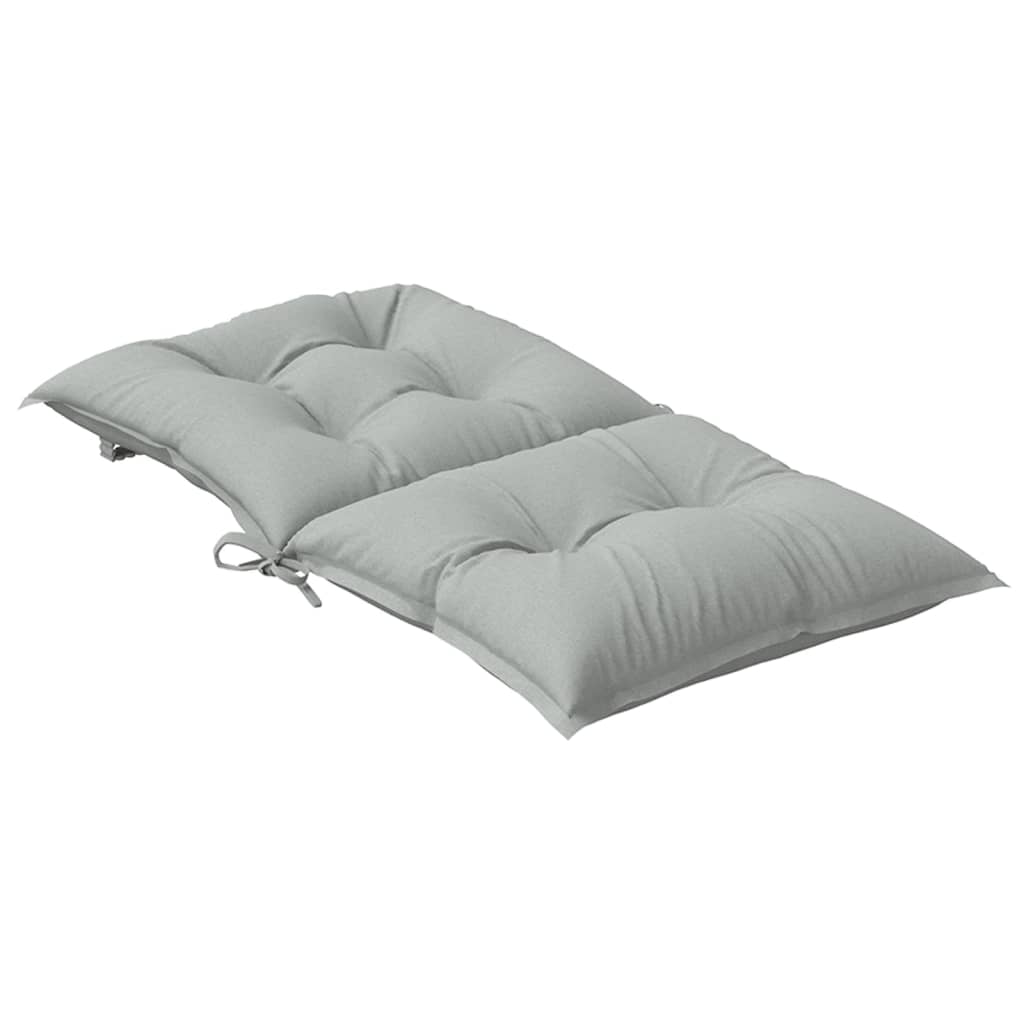 Cuscini Sedia Schiena Bassa 4 pz Grigio Mélange 100x50x7 cm | homemem39
