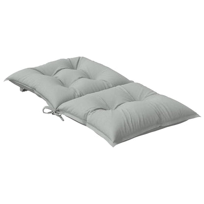 Cuscini Sedia Schiena Bassa 4 pz Grigio Mélange 100x50x7 cm | homemem39