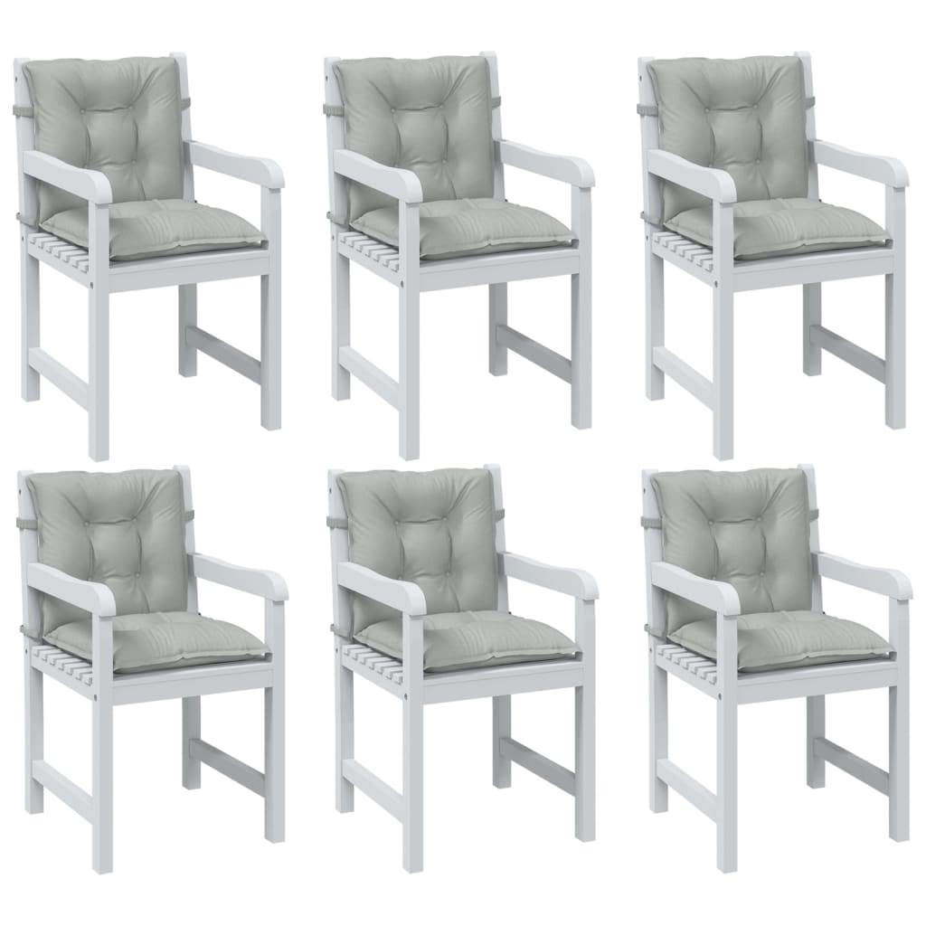 Cuscini Sedia Schiena Bassa 4 pz Grigio Mélange 100x50x7 cm | homemem39