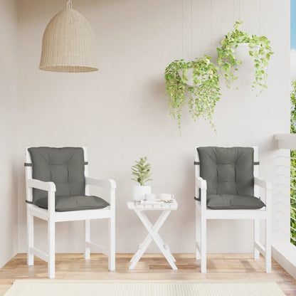 Cuscini Sedia Schiena Bassa 4 pz Grigio Mélange 100x50x7 cm | homemem39
