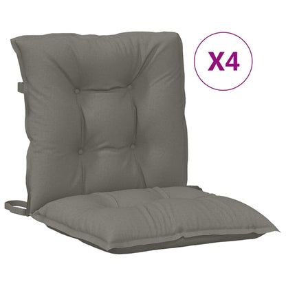 Cuscini Sedia Schiena Bassa 4 pz Grigio Mélange 100x50x7 cm | homemem39
