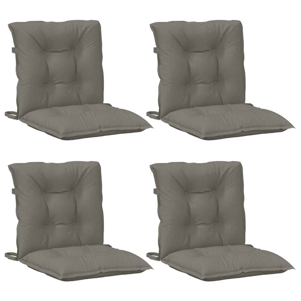 Cuscini Sedia Schiena Bassa 4 pz Grigio Mélange 100x50x7 cm | homemem39