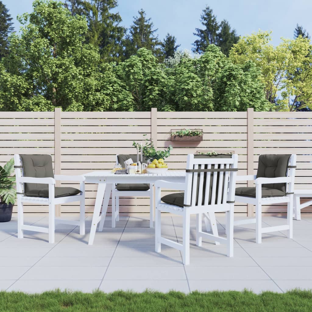 Cuscini Sedia Schiena Bassa 4 pz Grigio Mélange 100x50x7 cm | homemem39