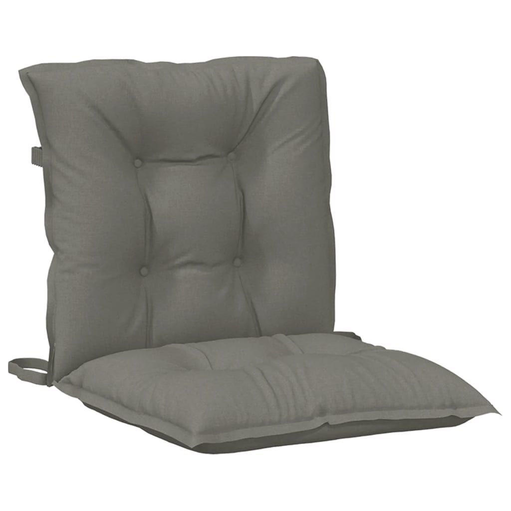 Cuscini Sedia Schiena Bassa 4 pz Grigio Mélange 100x50x7 cm | homemem39