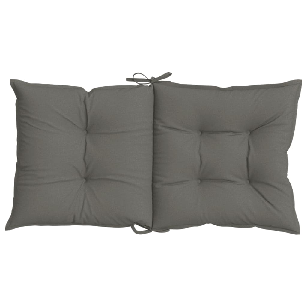 Cuscini Sedia Schiena Bassa 4 pz Grigio Mélange 100x50x7 cm | homemem39