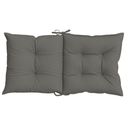 Cuscini Sedia Schiena Bassa 4 pz Grigio Mélange 100x50x7 cm | homemem39