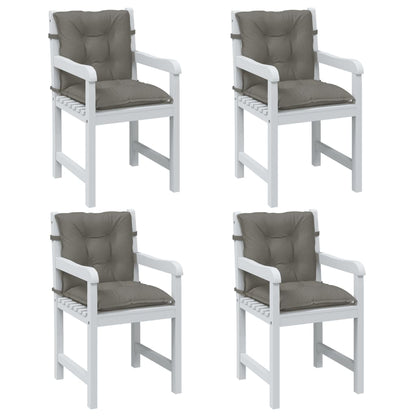 Cuscini Sedia Schiena Bassa 4 pz Grigio Mélange 100x50x7 cm | homemem39