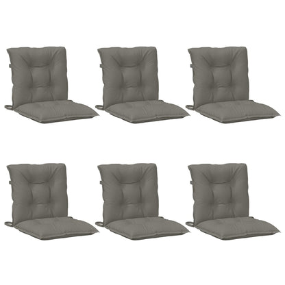 Cuscini Sedia Schiena Bassa 6 pz Grigio Mélange 100x50x7 cm | homemem39