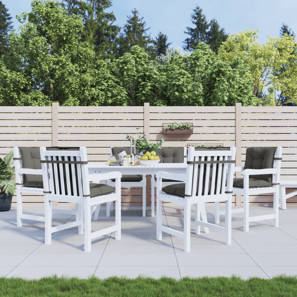 Cuscini Sedia Schiena Bassa 6 pz Grigio Mélange 100x50x7 cm | homemem39