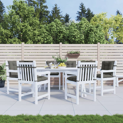Cuscini Sedia Schiena Bassa 6 pz Grigio Mélange 100x50x7 cm | homemem39