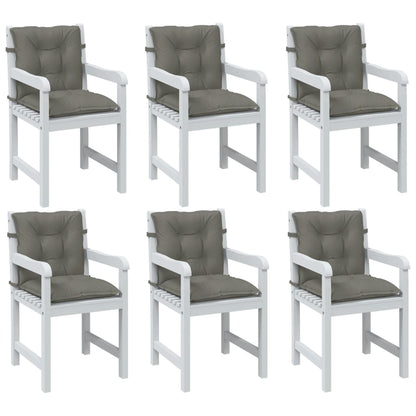 Cuscini Sedia Schiena Bassa 6 pz Grigio Mélange 100x50x7 cm | homemem39