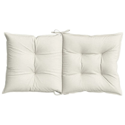 Cuscini Sedia Schiena Bassa 4 pz Crema Mélange 100x50x7 Tessuto