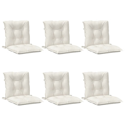 Cuscini Sedia Schiena Bassa 6 pz Crema Mélange 100x50x7 Tessuto | homemem39