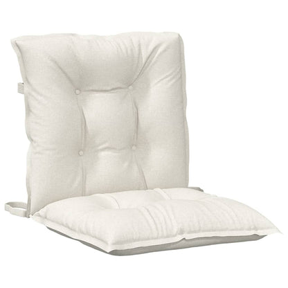 Cuscini Sedia Schiena Bassa 6 pz Crema Mélange 100x50x7 Tessuto | homemem39