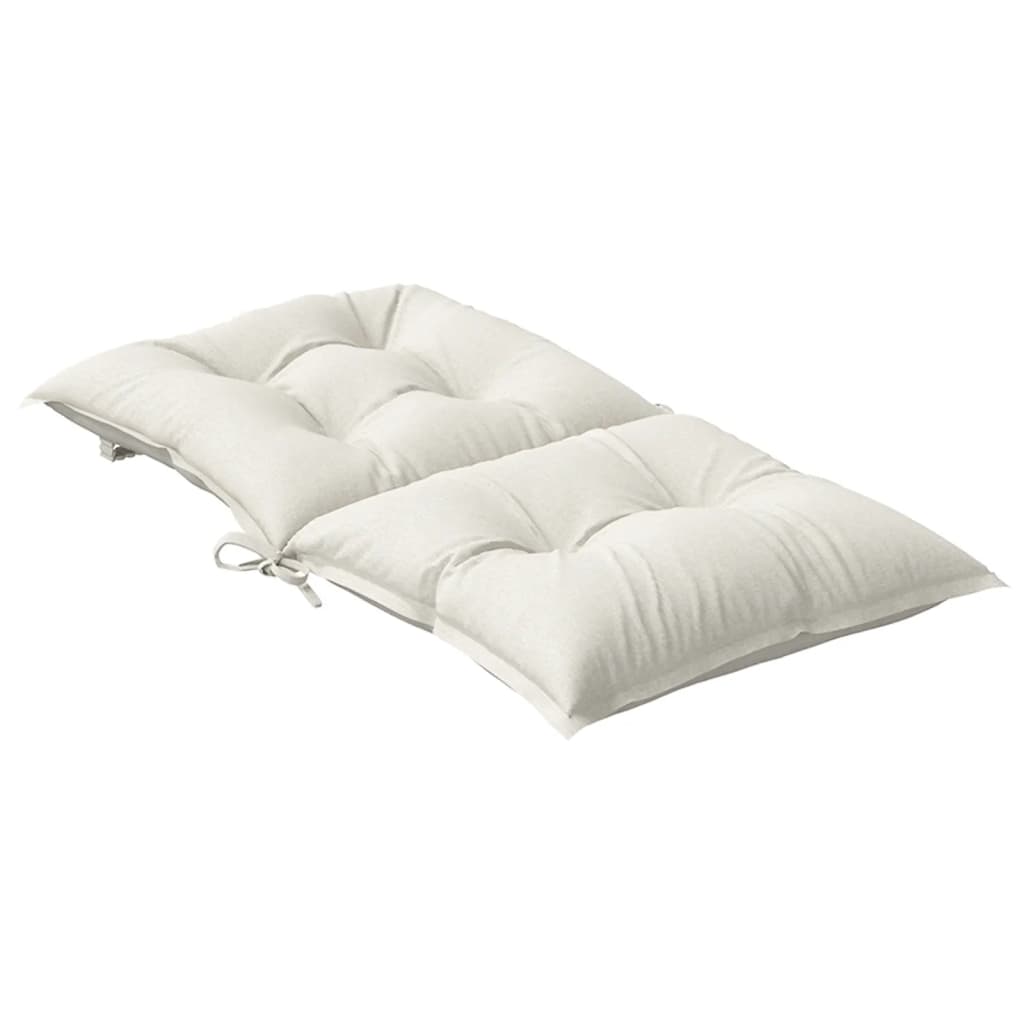 Cuscini Sedia Schiena Bassa 6 pz Crema Mélange 100x50x7 Tessuto | homemem39