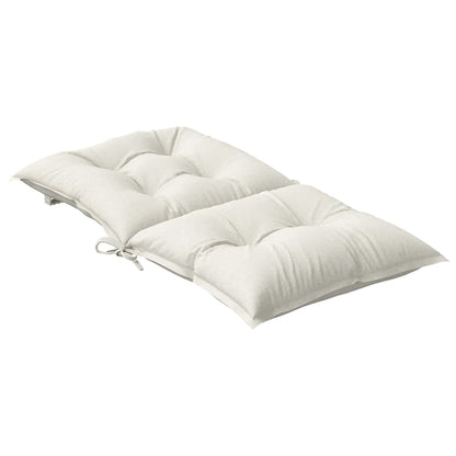 Cuscini Sedia Schiena Bassa 6 pz Crema Mélange 100x50x7 Tessuto | homemem39