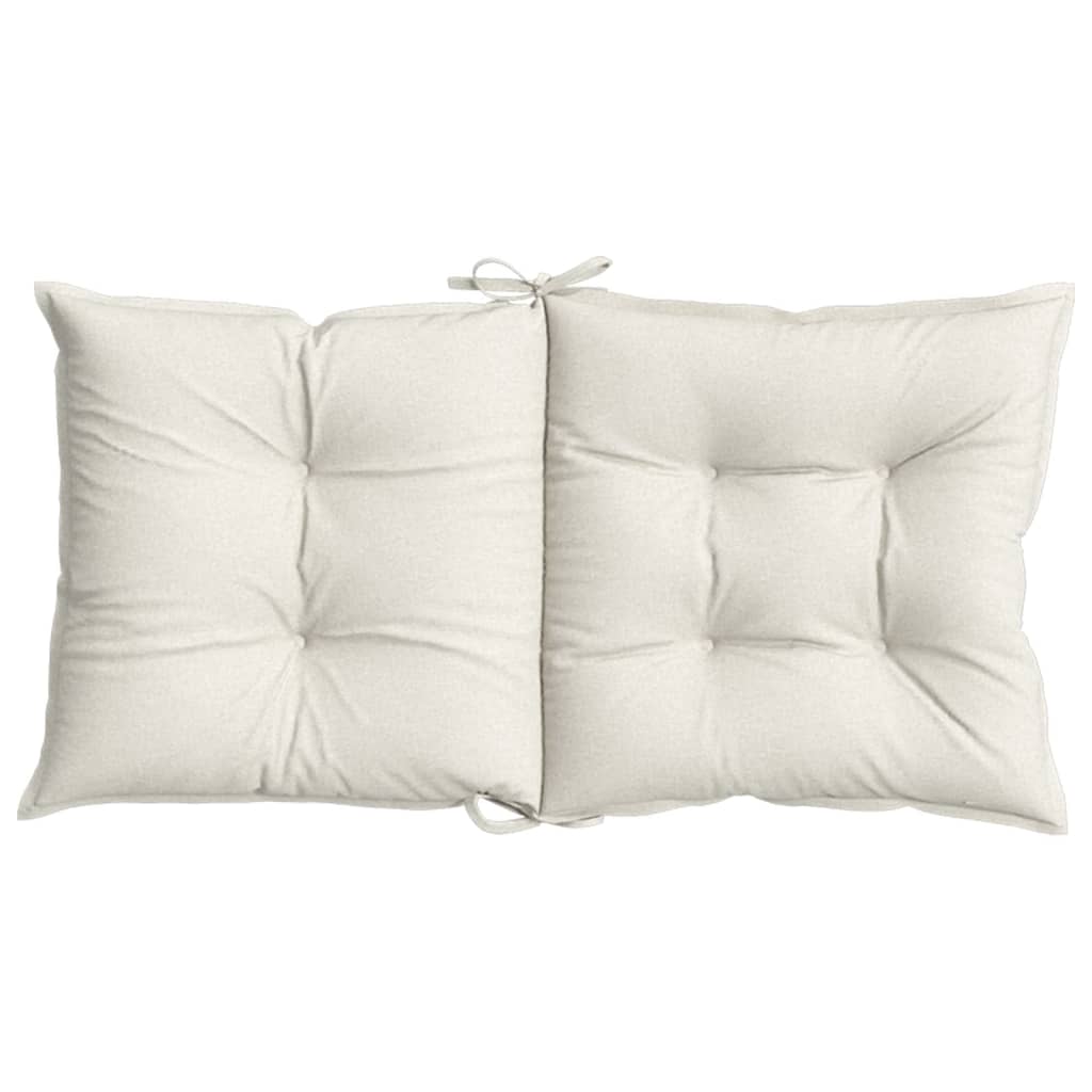 Cuscini Sedia Schiena Bassa 6 pz Crema Mélange 100x50x7 Tessuto | homemem39