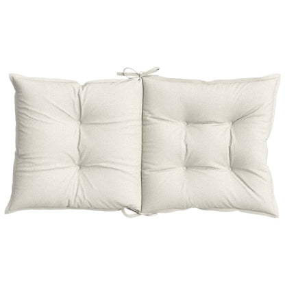 Cuscini Sedia Schiena Bassa 6 pz Crema Mélange 100x50x7 Tessuto | homemem39